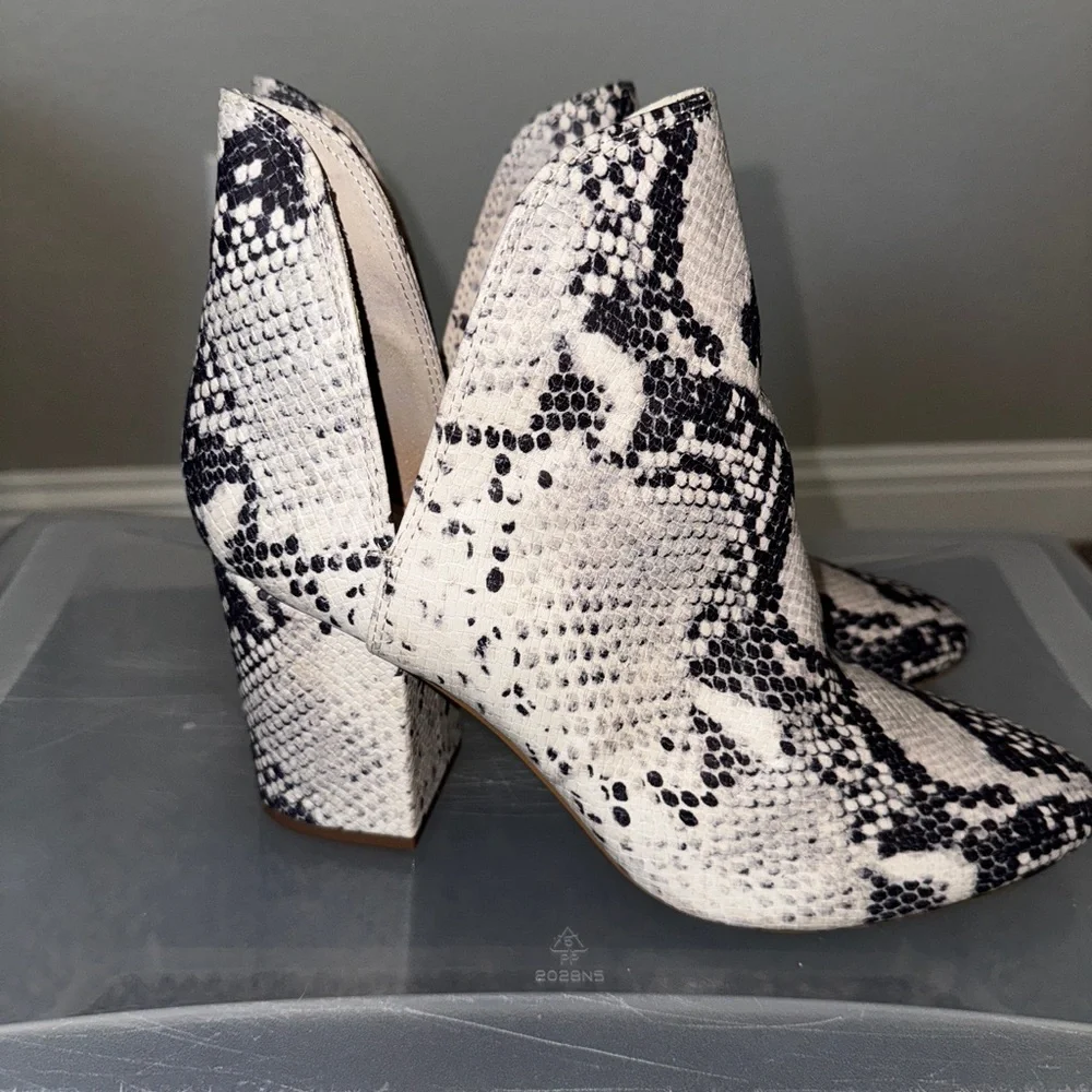 Steve Madden Snake Print Ankle Booties